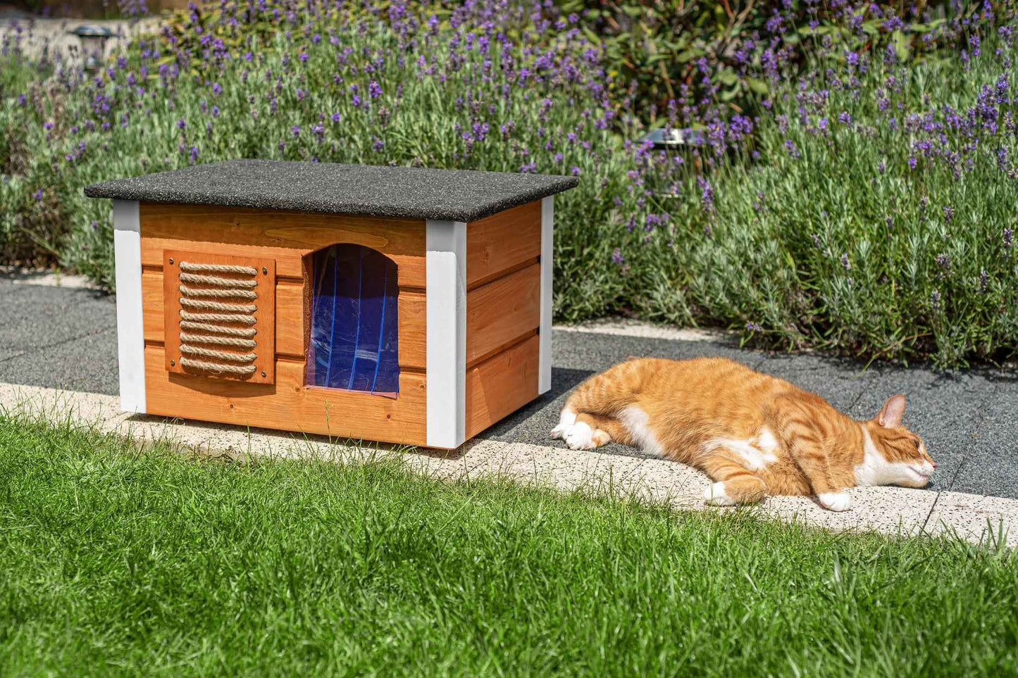 Insulated Outdoor Cat House with Waterproof Openable Roof