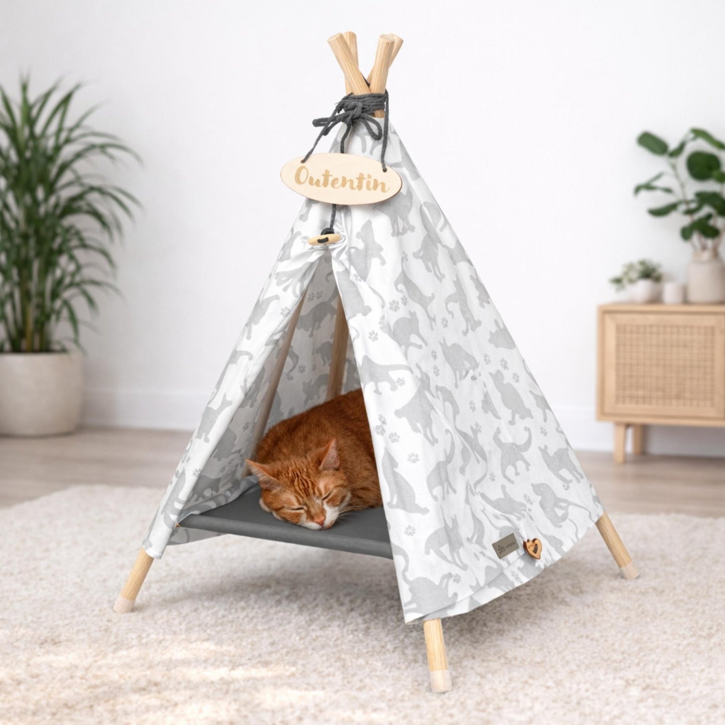 Holzzelt für Hunde & Katzen – stilvoller Indoor-Rückzugsort für kleine Haustiere