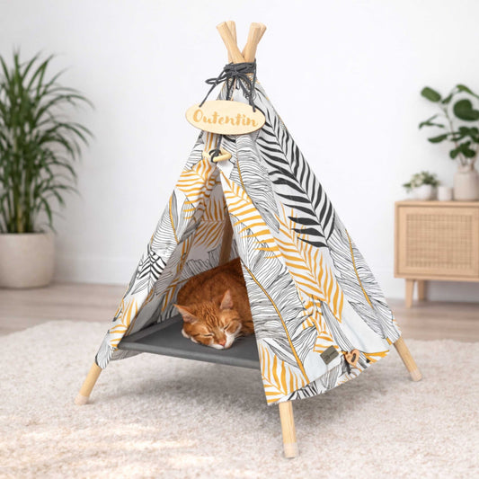Wooden Dog & Cat Tent – Stylish Indoor Retreat for Small Pets