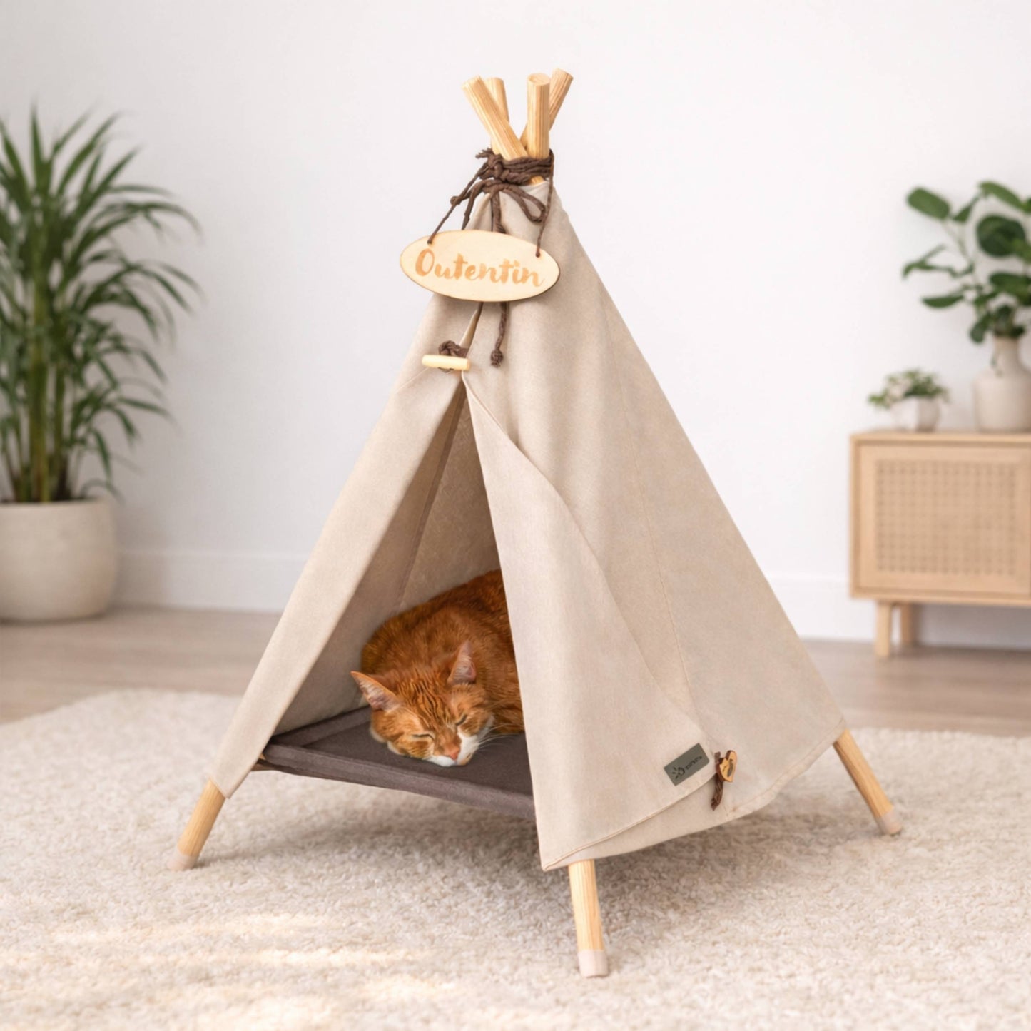 Holzzelt für Hunde & Katzen – stilvoller Indoor-Rückzugsort für kleine Haustiere