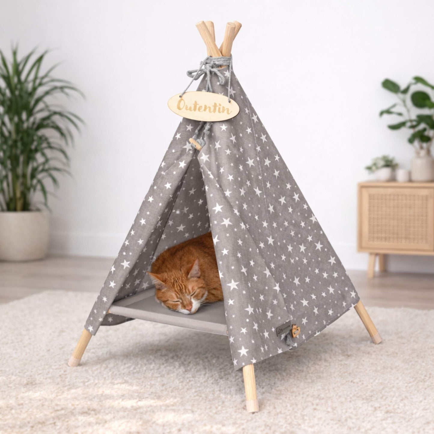 Holzzelt für Hunde & Katzen – stilvoller Indoor-Rückzugsort für kleine Haustiere